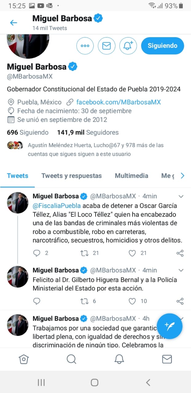 Gobernador Barbosa confirma detención de “El Loco Téllez’
