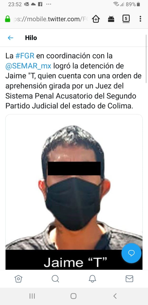 Fiscalía General de la República y Secretaría de Marina detienen a “El Alacrán”, uno de los presuntos responsables del asesinato de un juez federal en Colima