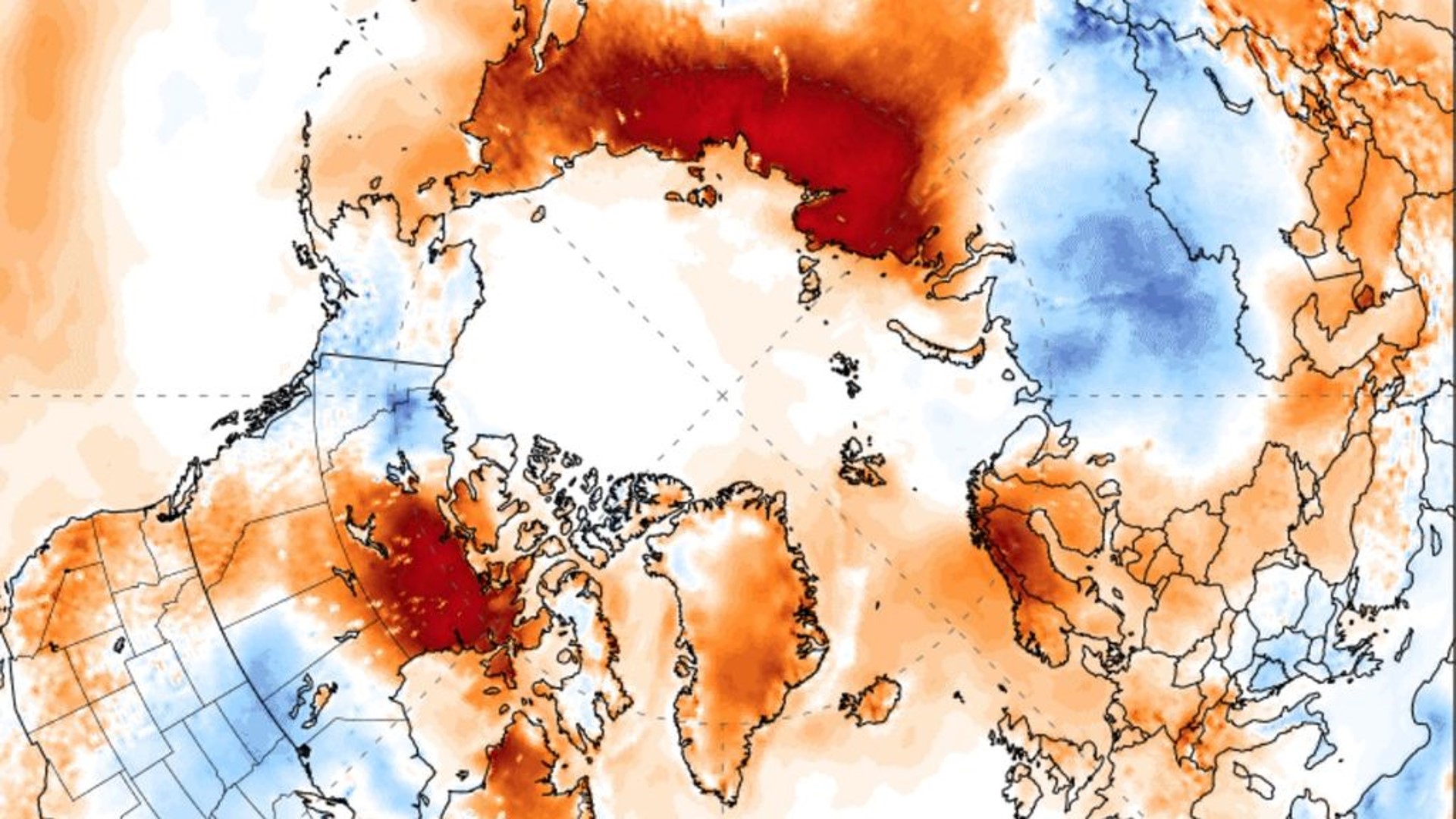El círculo polar ártico a 38 grados centígrados, la temperatura más alta registrada tan al norte en la historia