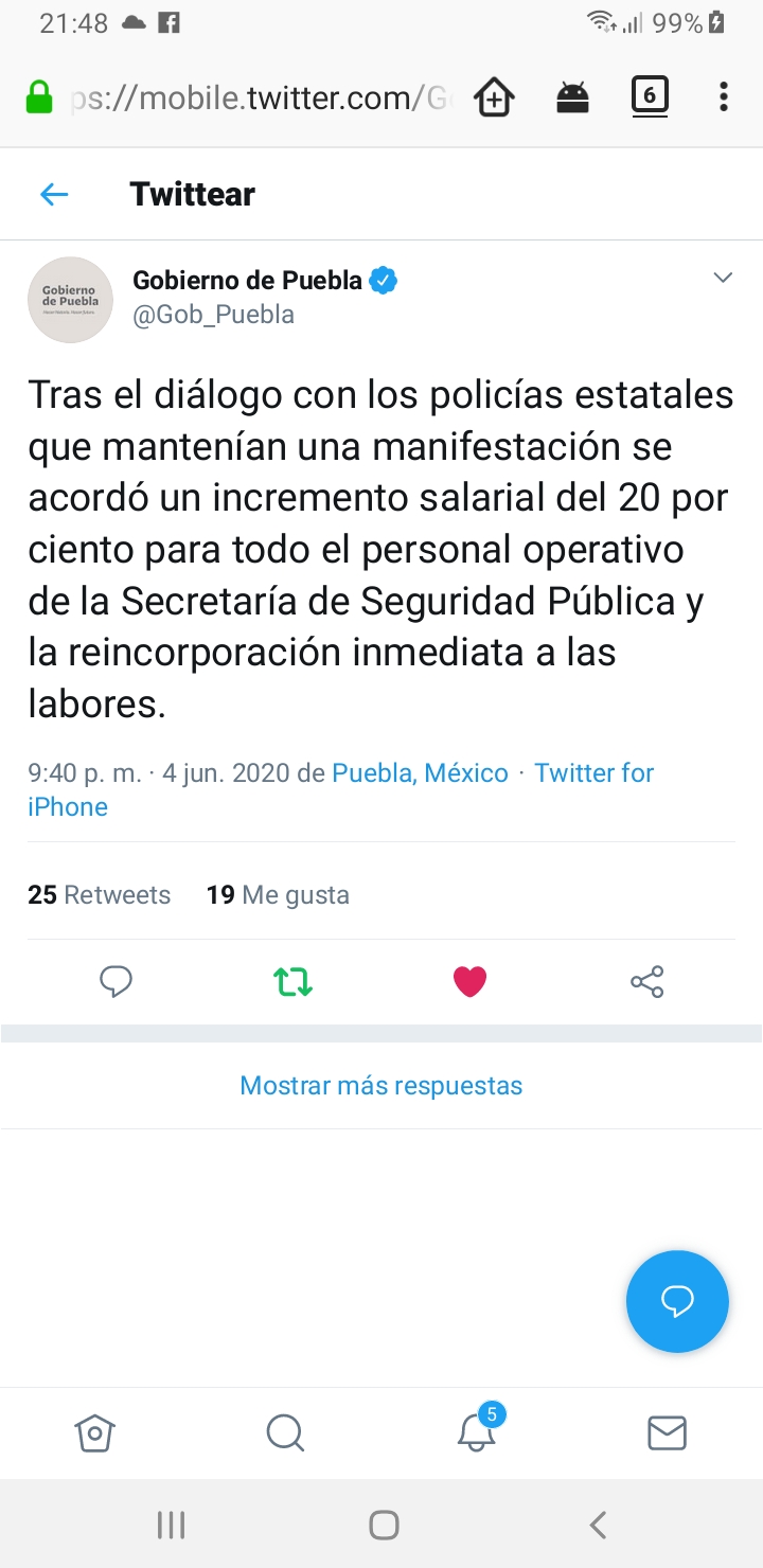Elementos de la secretaría de Seguridad Pública logran el 20 por ciento de aumento salarial: Gobierno de Puebla