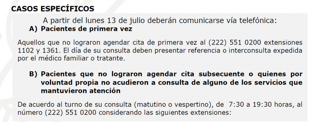 Implementa ISSSTEP aplicación web para consulta de citas de Especialidad