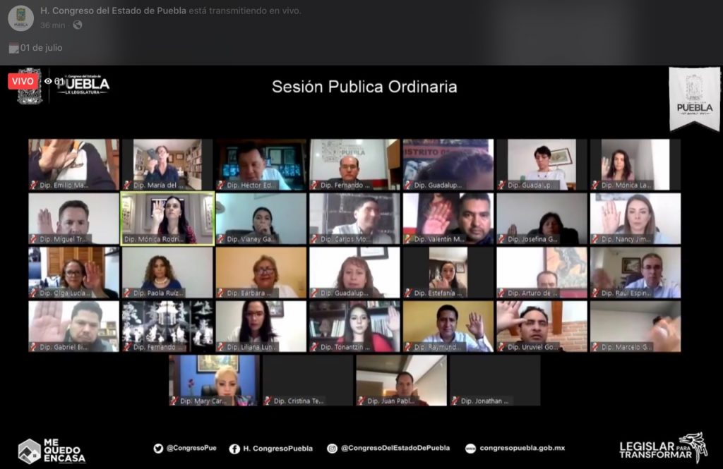 Avala Congreso de Puebla eliminación del fuero a la clase política