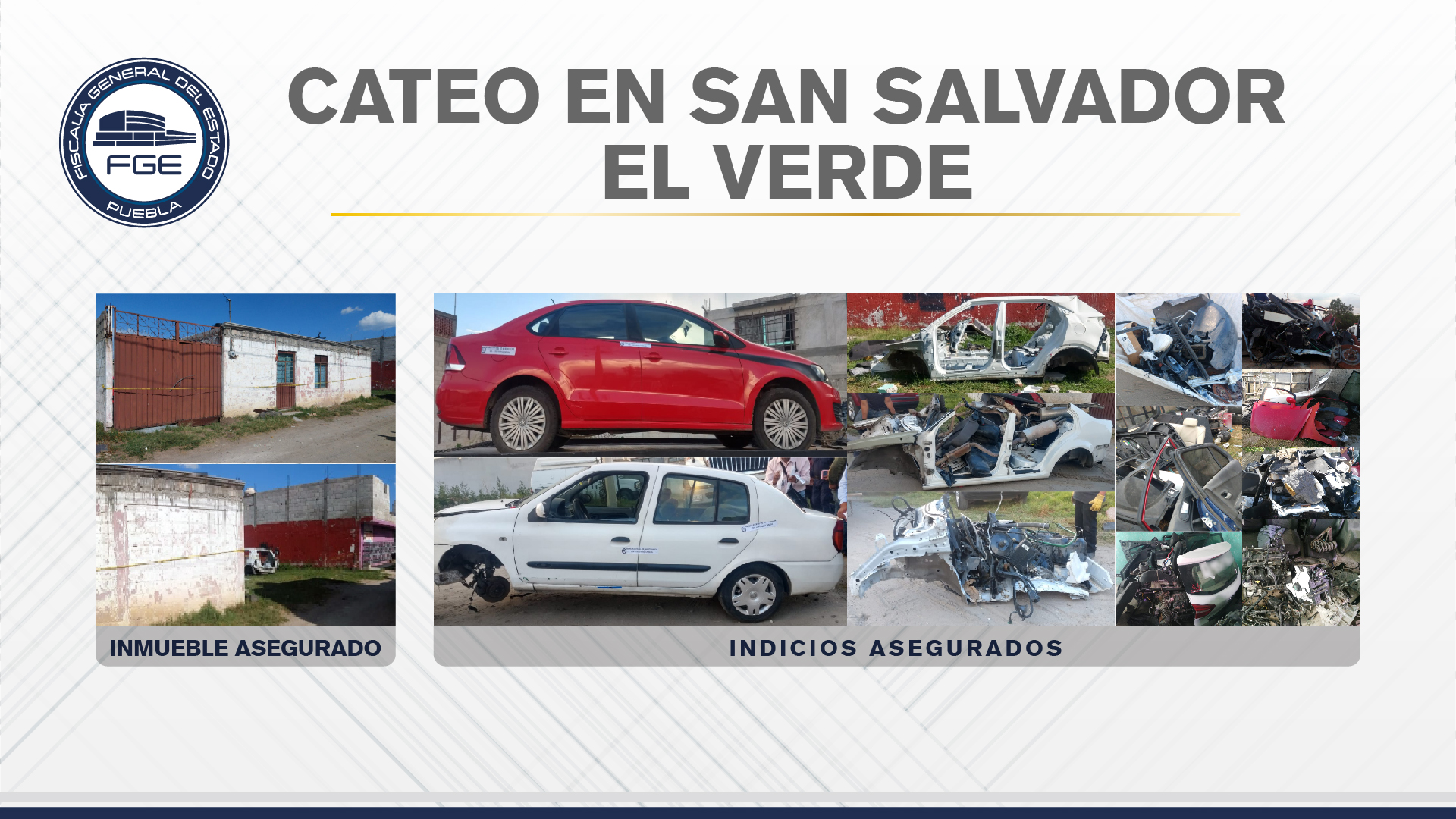 En San Salvador El Verde, Fiscalía aseguró unidades y autopartes
