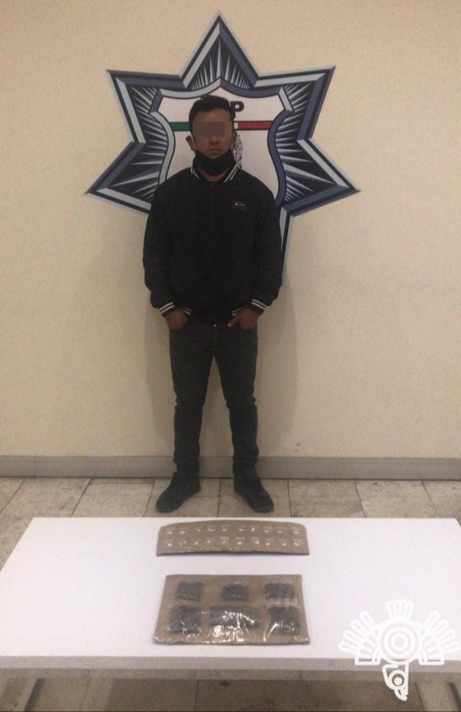 Narcomenudista de Amozoc, detenido por la policía estatal