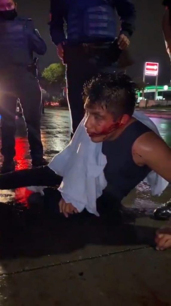 Video desde Puebla: ¡Borracho con suerte, lo atropellan y ni lo siente!