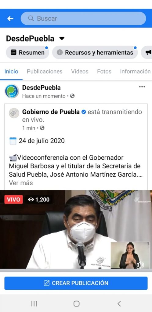 Repunta la pandemia en Puebla, admitió el gobernador Barbosa