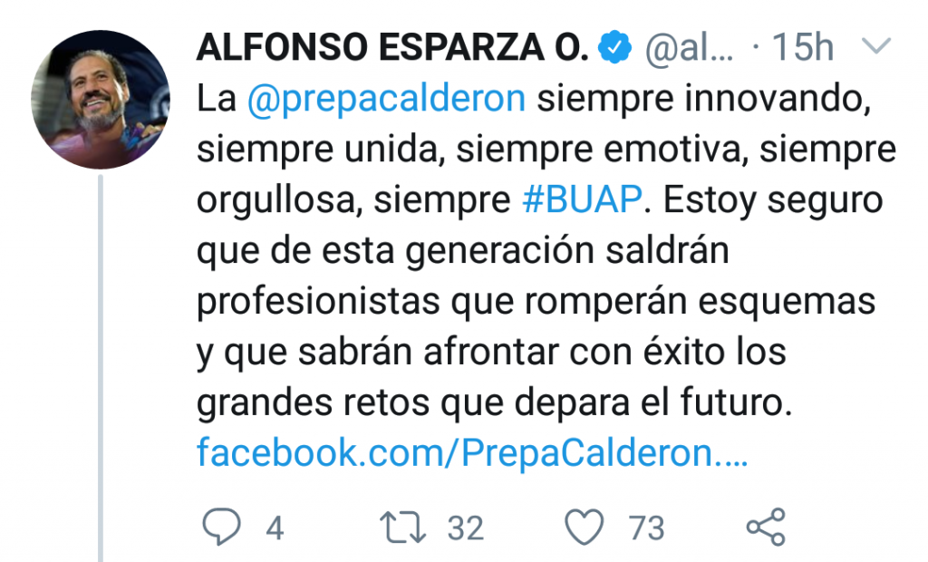 BUAP realiza graduaciones virtuales; el rector Alfonso Esparza felicita a los estudiantes de la prepa Calderón y del Círculo Infantil
