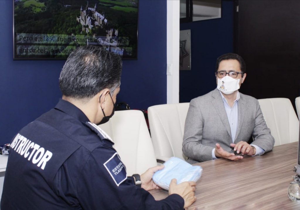 Entrega SEPUEDE-ICATLAX 4 mil 500 cubrebocas a la Secretaría de Seguridad Ciudadana