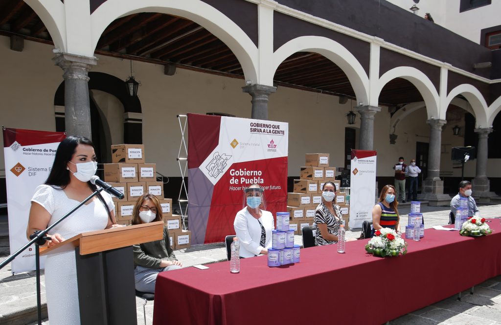 Recibe SEDIF 50 mil latas de leche para niñas y niños de casas de asistencia