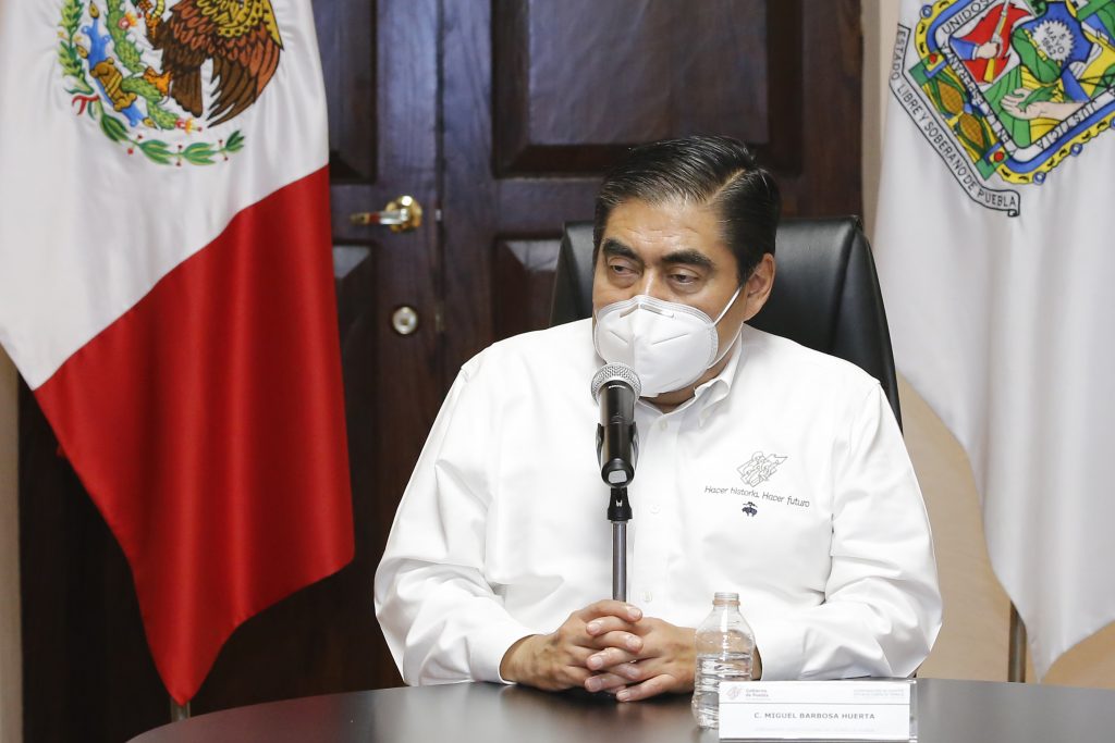 Video desde Puebla: Gobernador Barbosa informó que el subsecretario López Gatell implementará estrategia de  salud y que solo con unidad volverá la normalidad