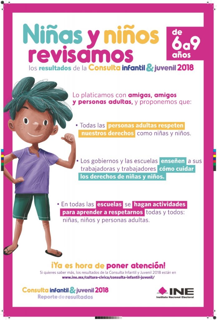 Presenta INE propuestas tras analizar resultados de La Consulta Infantil y Juvenil