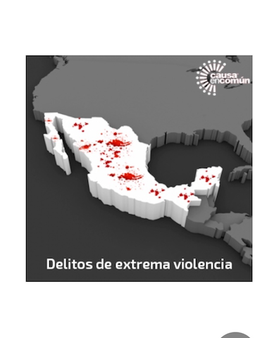 Puebla suma 16 delitos de extrema violencia: Causa Común