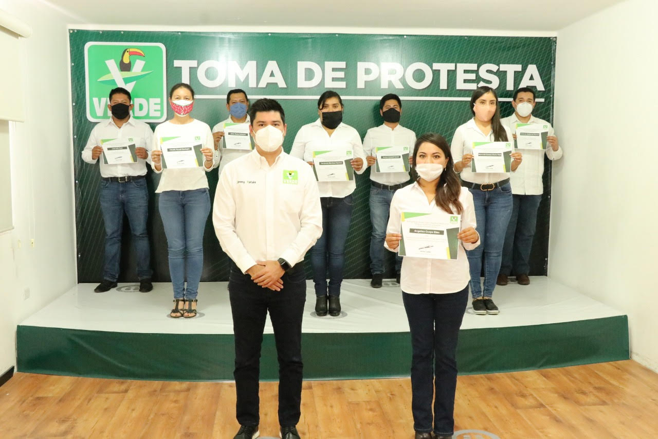 Comienzan los tiempos de cambio; rinde protesta el grupo representante del Partido Verde en San Andrés Cholula