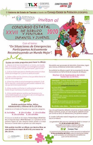 Presenta COESPO Convocatoria del “XXVII Concurso de dibujo y pintura infantil y juvenil 2020”