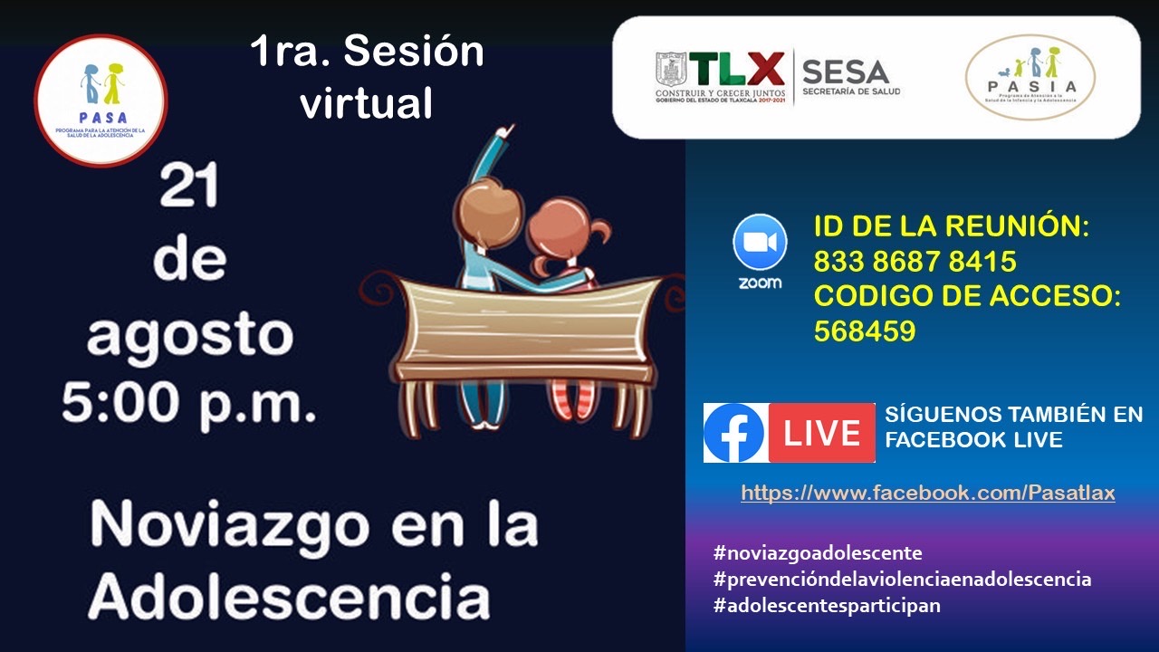 Realizará SESA sesión virtual sobre prevención de la violencia en la adolescencia