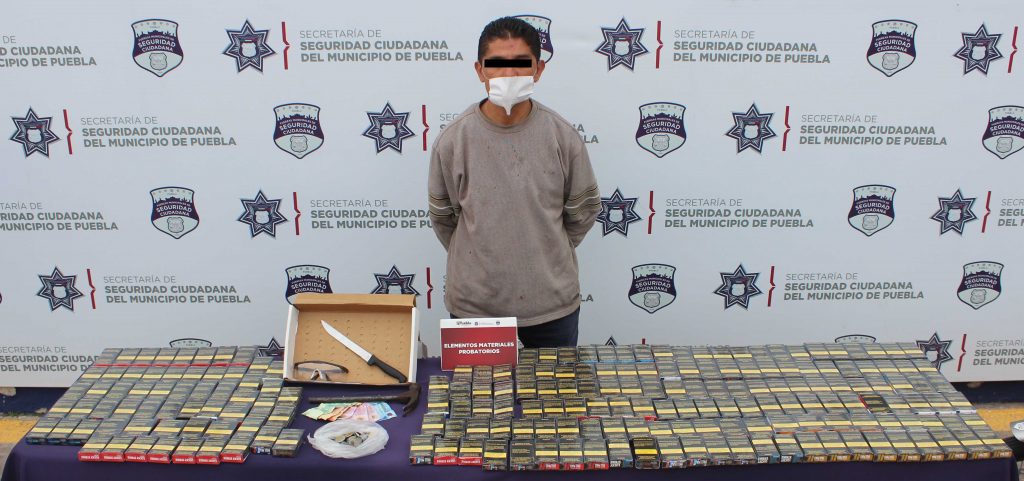 Exitosamente, detuvo Policía Municipal de Puebla a “El tuerto”, probable multiasaltante de tiendas Oxxo