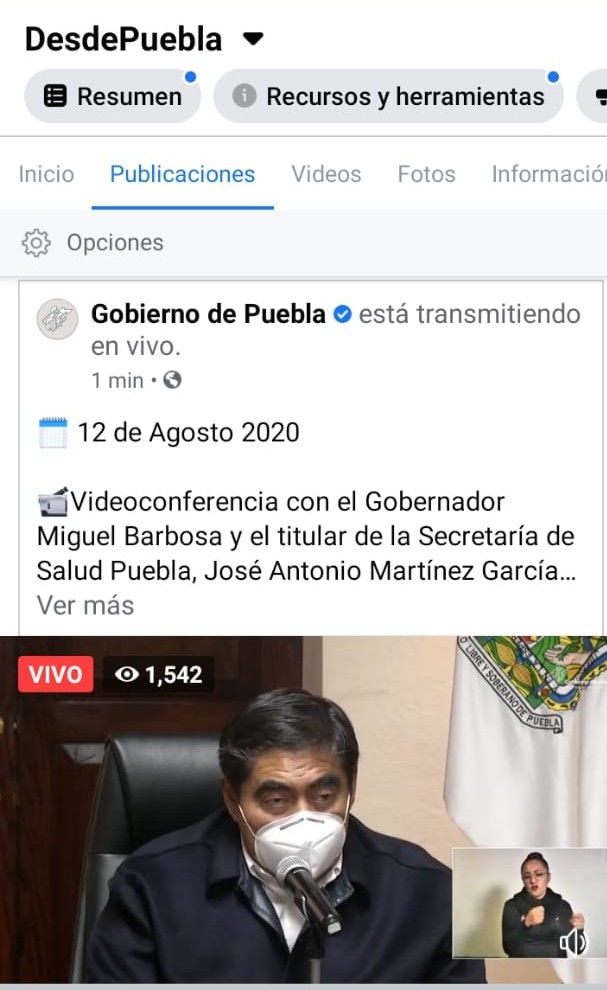 Puebla podría volver al confinamiento, advirtió el gobernador Barbosa