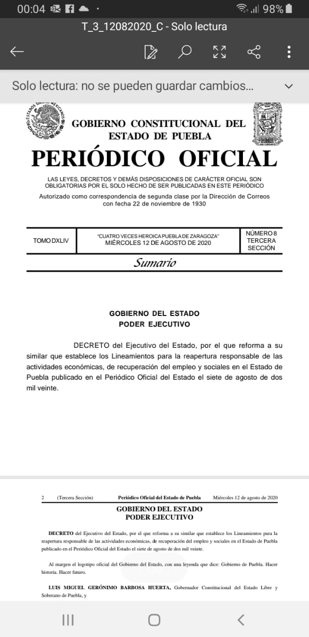 Gobernador Barbosa publica decreto para que Protección Civil vigile la reapertura económica