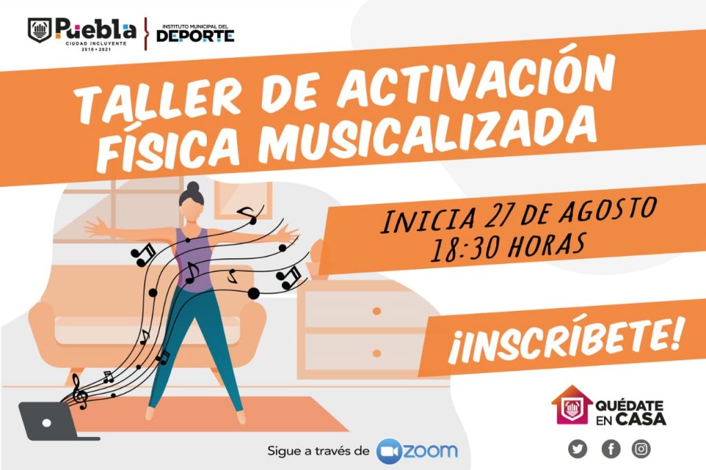 Ayuntamiento de Puebla realiza el 1er taller virtual de activación física