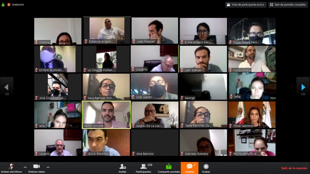 Secretarios estatales sostienen reunión web con representantes y empresarios restauranteros