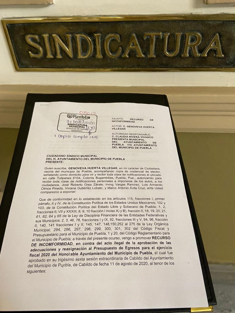 Modificaciones al presupuesto municipal de Puebla son ilegales: Genoveva Huerta