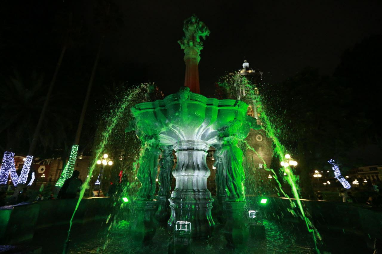 Ayuntamiento de Puebla ilumina la ciudad por las fiestas patrias