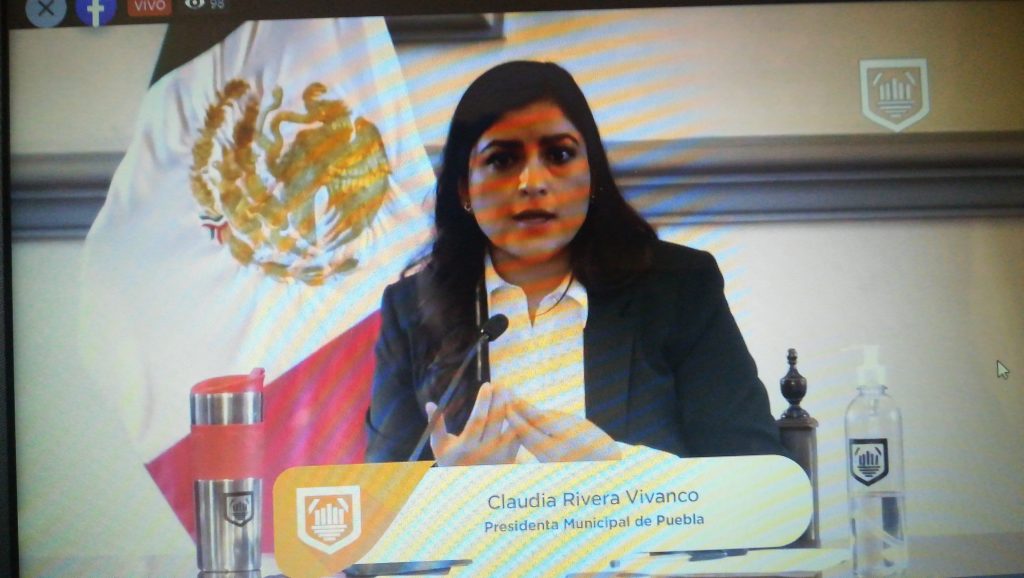 Video desde Puebla: Se incrementan 30% los conflictos vecinales y familiares por confinamiento, alertó la presidenta municipal, Claudia Rivera