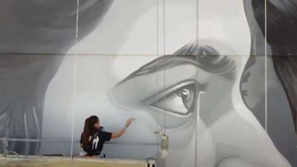 Grafitera mexicana plasma en Sao Paulo un mensaje de esperanza