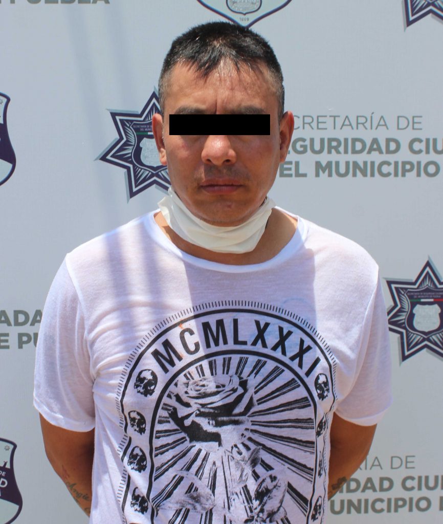 Detuvo Policía Municipal de Puebla a probable multidelincuente identificado como e”diablo”