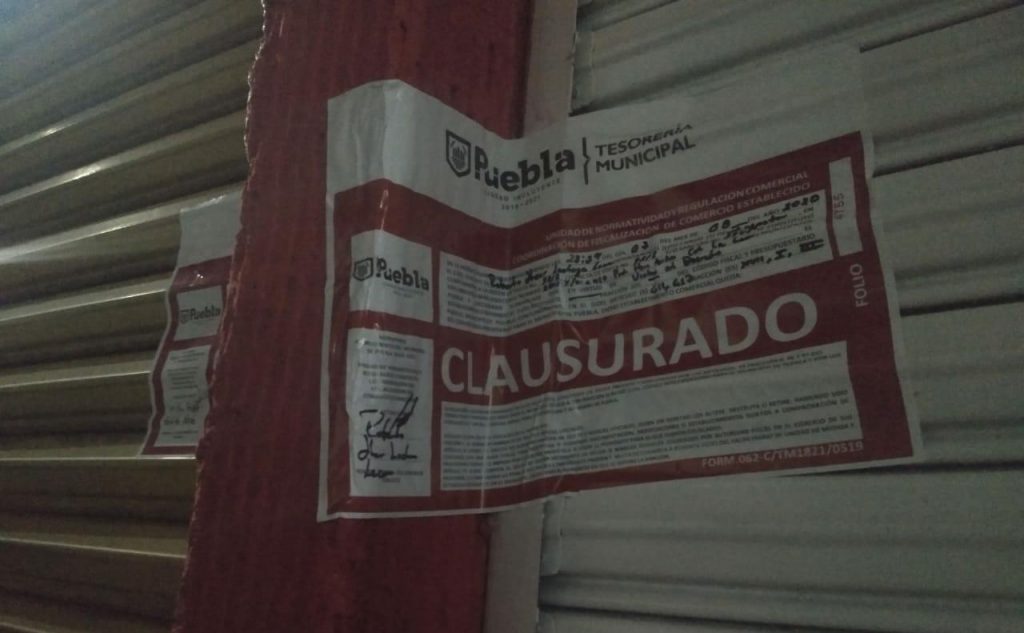 Ejecutaron Gobierno Federal y Municipal de Puebla operativo cerbero contra negocios irregulares.