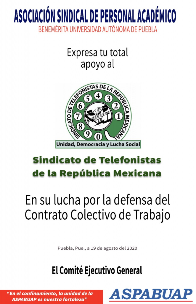 La ASPABUAP apoya a los trabajadores telefonistas en defensa de su CCT