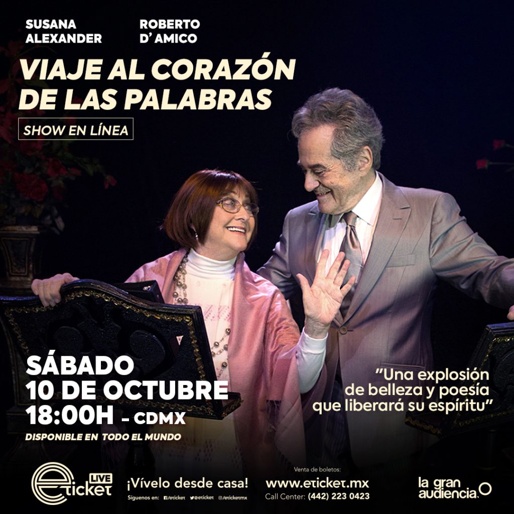 Susana Alexander y Roberto D’Amico por primera vez presentan obra teatral en streaming