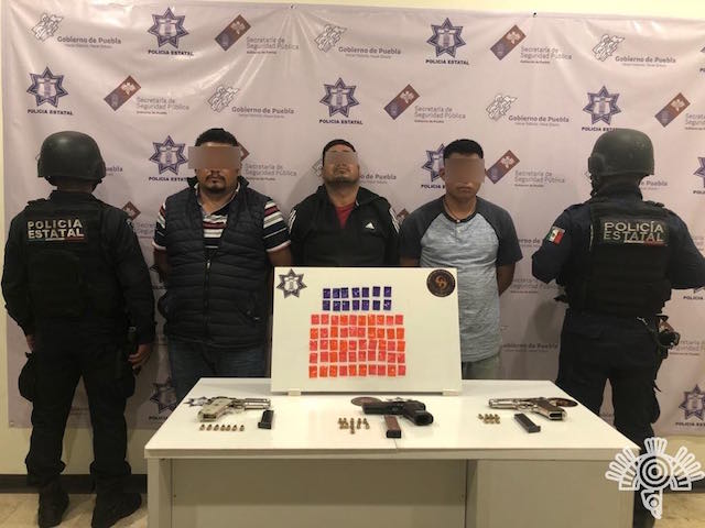 Captura Policía Estatal a cuatro presuntos delincuentes en Tlacotepec