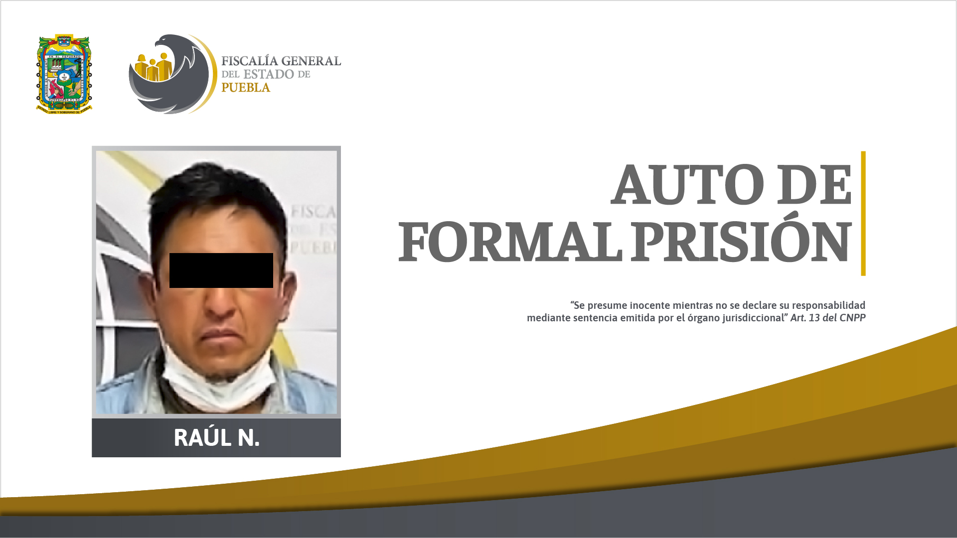 FGE obtuvo auto de formal prisión contra integrante de “Los Guerreros”