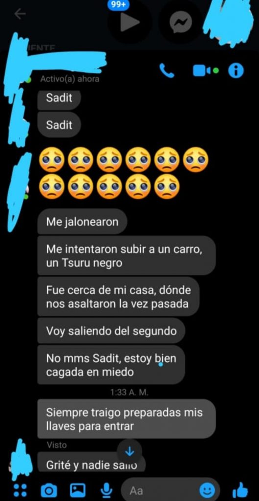 Chachapa, ‘foco rojo’ para jovencitas; intentan subirla a un Tsuru y ella escapa aterrada