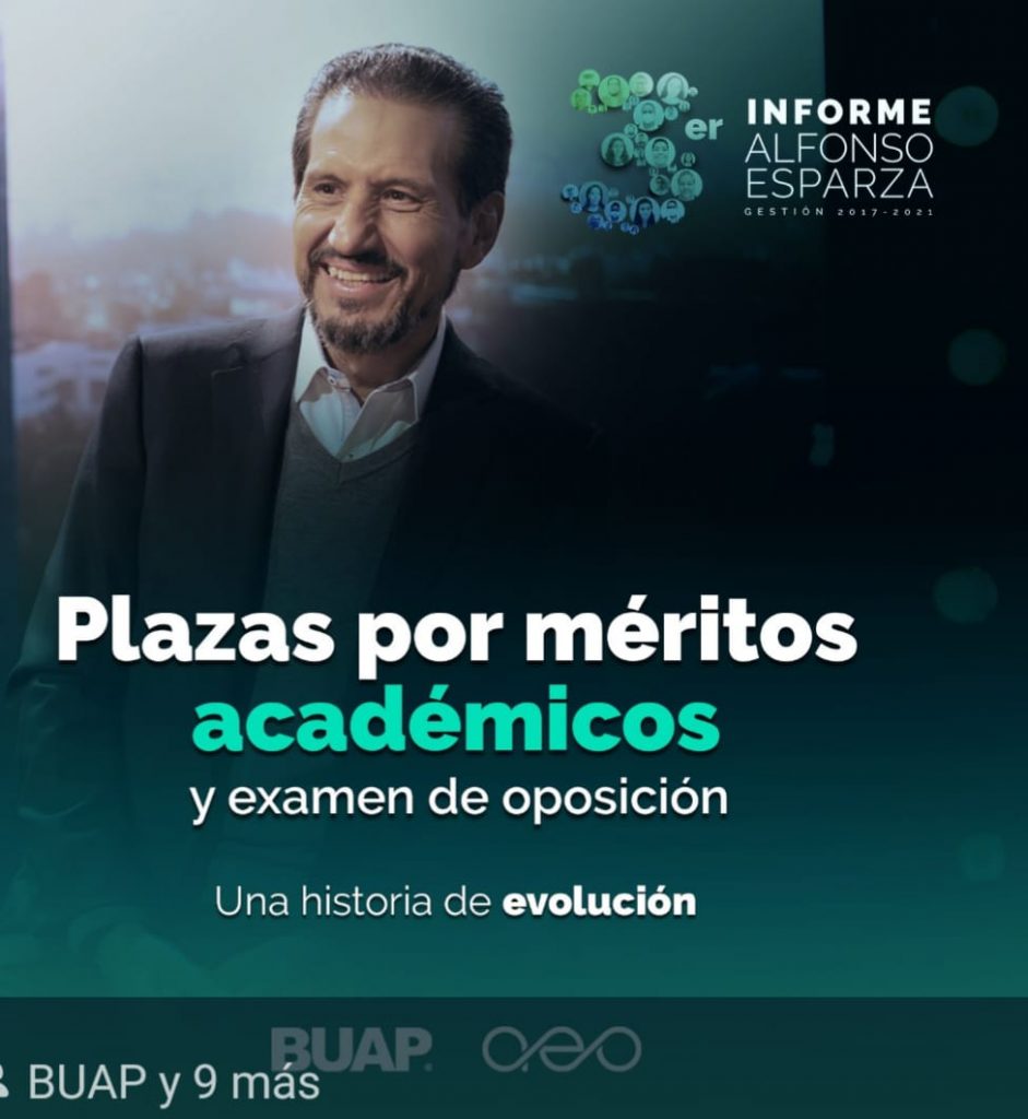 Hoy la BUAP cuenta con los mejores perfiles docentes gracias a los exámenes de oposición: Alfonso Esparza Ortiz