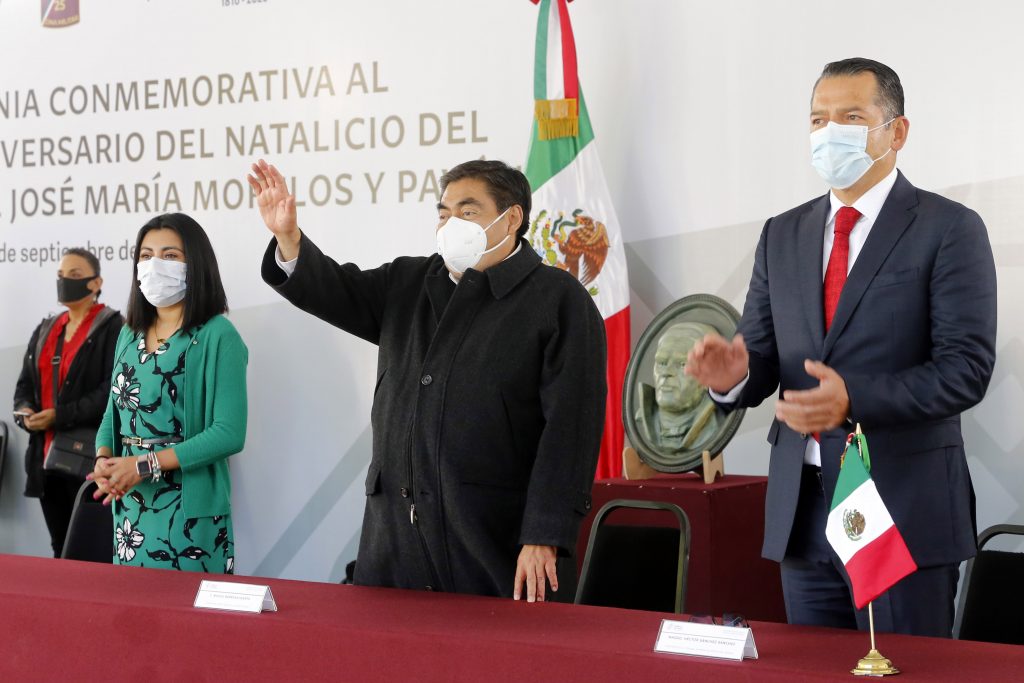 Gobernador Barbosa encabezó ceremonia por el CCLV natalicio del Siervo de la Nación José María Morelos y Pavón