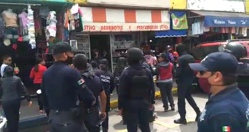 Operativo especial para retirar ambulantes en San Martín Texmelucan