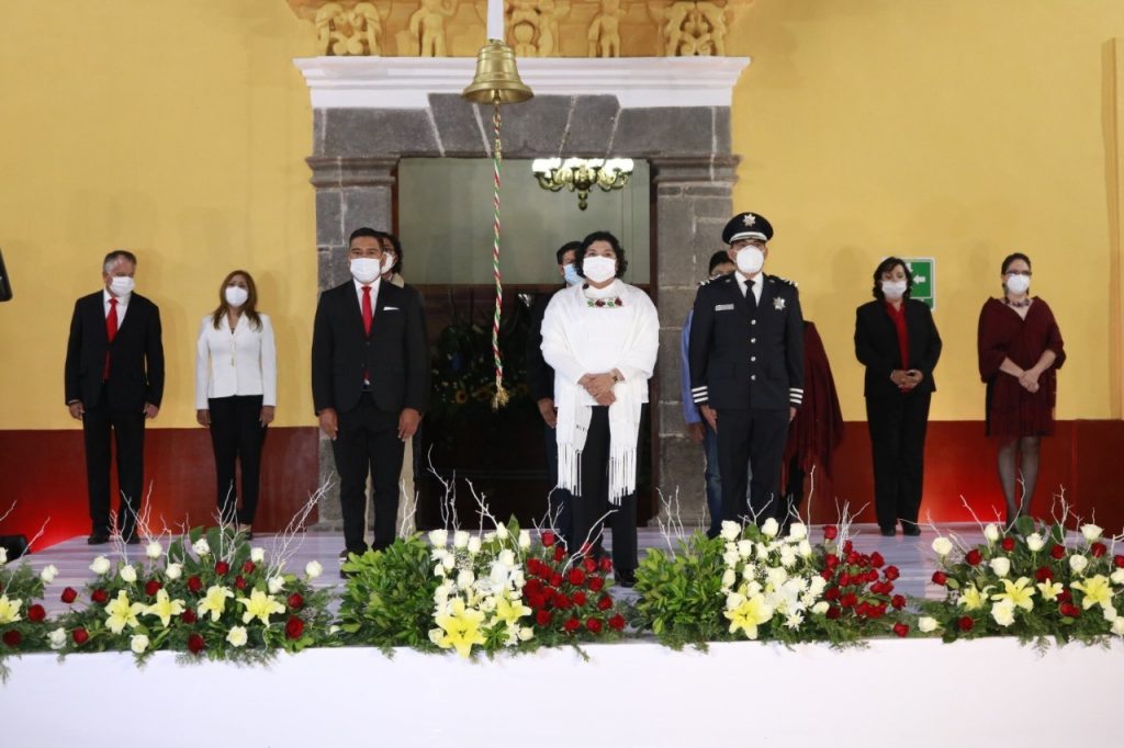 Desde San Andrés Cholula: Presidenta Karina Pérez Popoca encabeza ceremonia del Grito de Independencia
