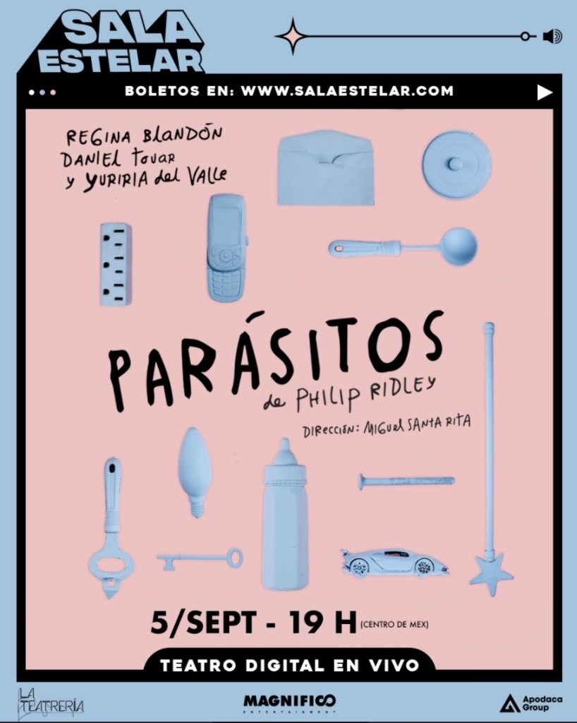 Hoy sábado 5 de septiembre se presenta la puesta en escena “Parásitos” en Sala Estelar
