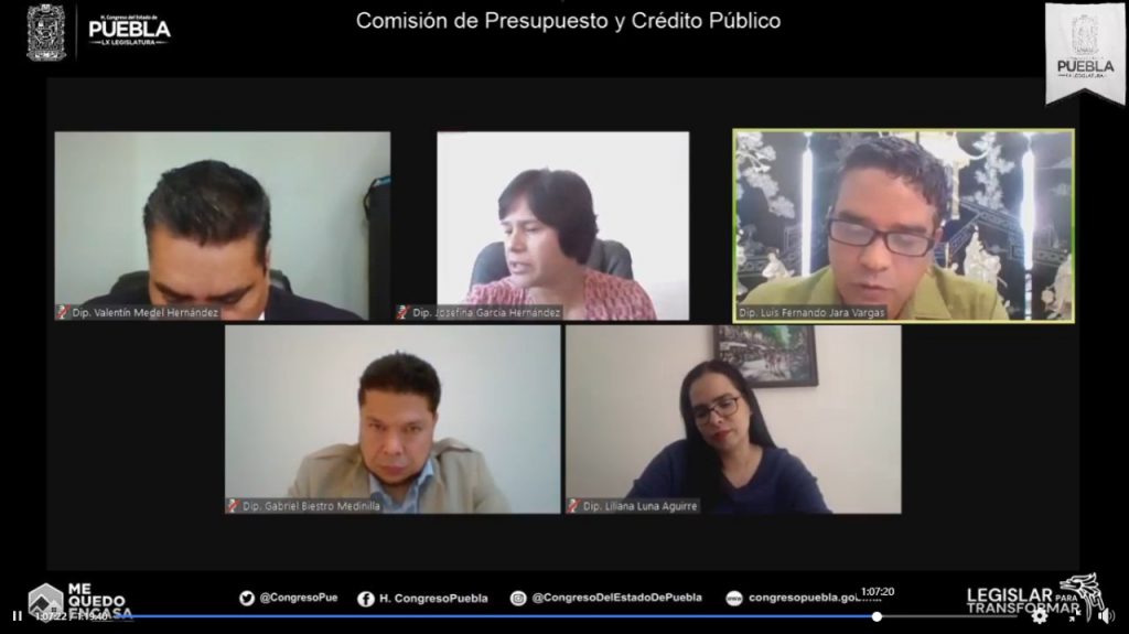 Aprueban en comisiones la Ley de Presupuesto y Gasto Público de Puebla propuesta el gobernador Barbosa
