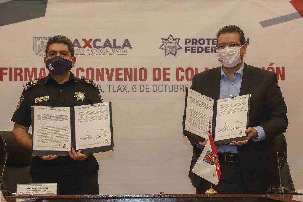 Desde Tlaxcala: Marco Mena y Manuel Espino firman convenio para otorgar mil 500 empleos.