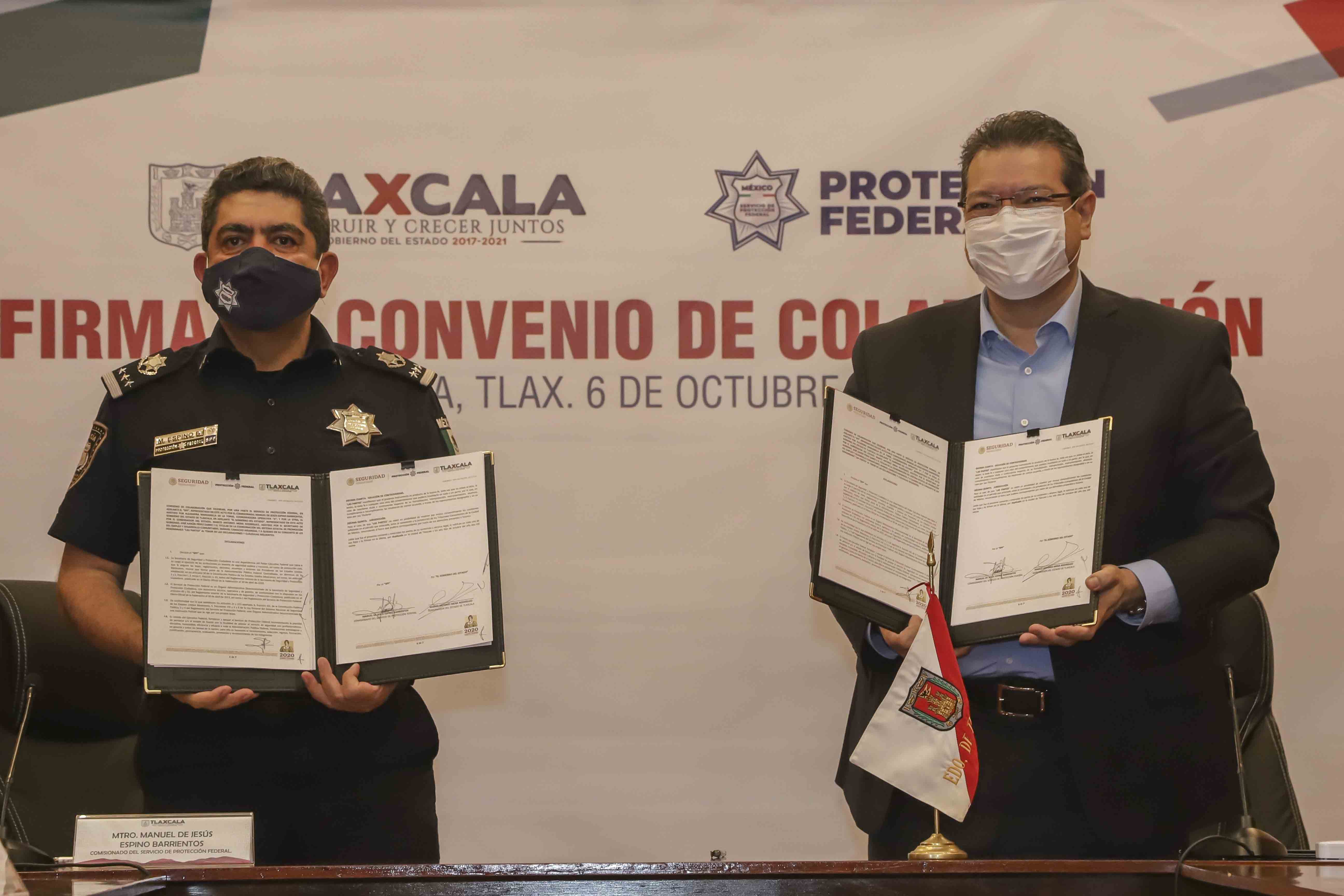 Desde Tlaxcala: Marco Mena y Manuel Espino firman convenio para otorgar mil 500 empleos.
