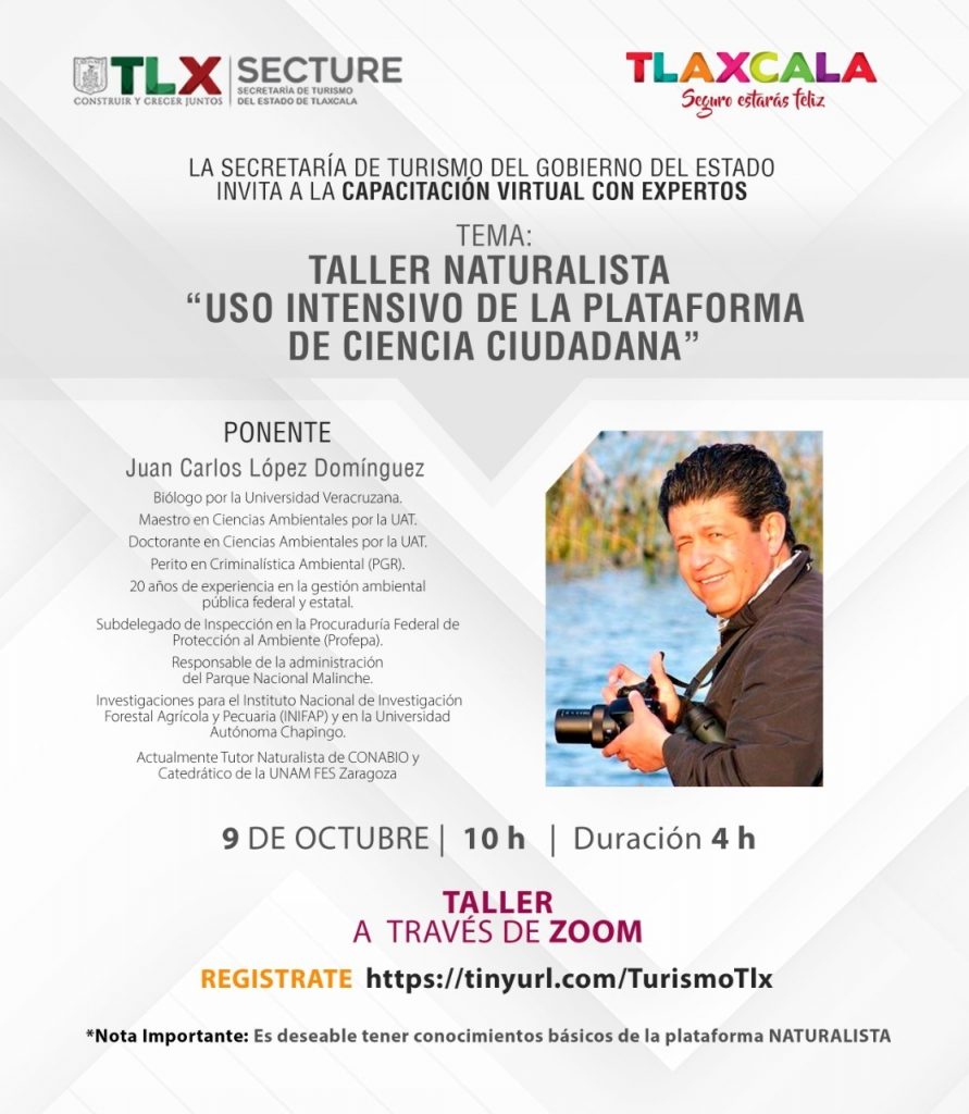 Secture invita al taller naturalista “Uso Intensivo de la Plataforma de Ciencia Ciudadana