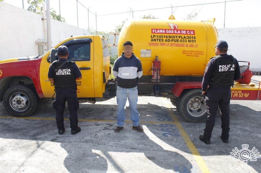 Asegura Policía Estatal a presunto huachigasero en la capital