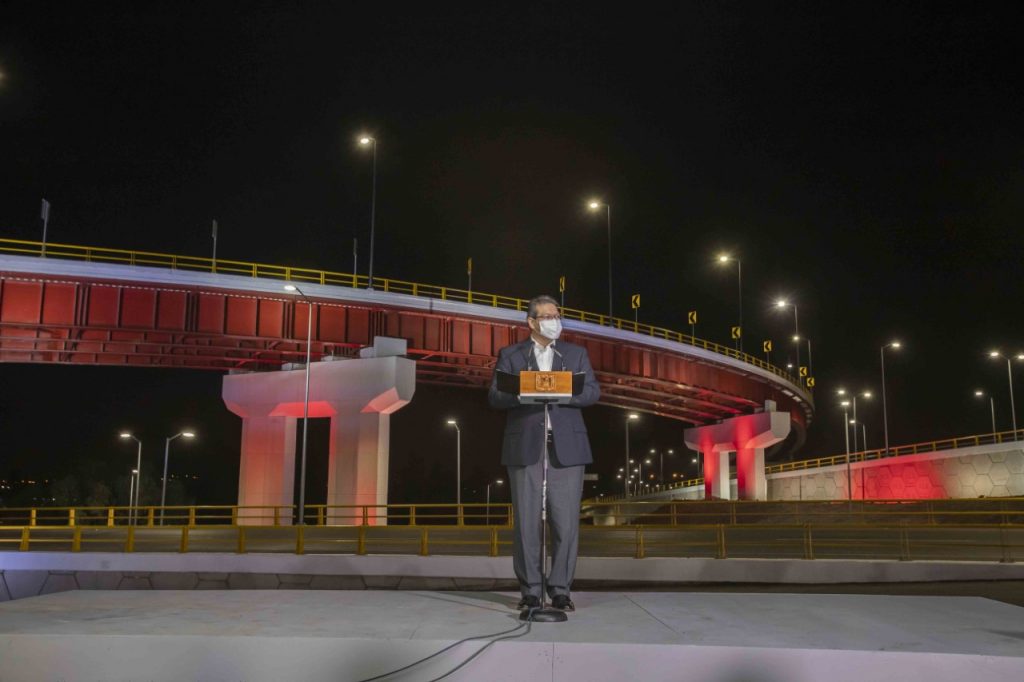 Marco Mena inauguró el distribuidor vial Tlaxcala