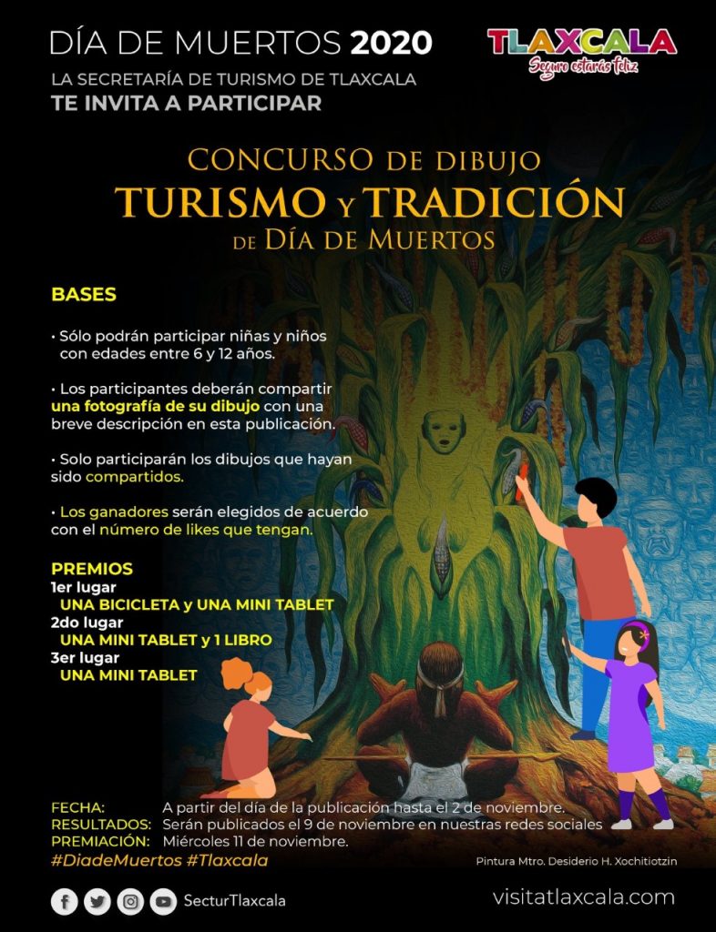 Secture convoca a concursos virtuales de turismo y Día de Muertos