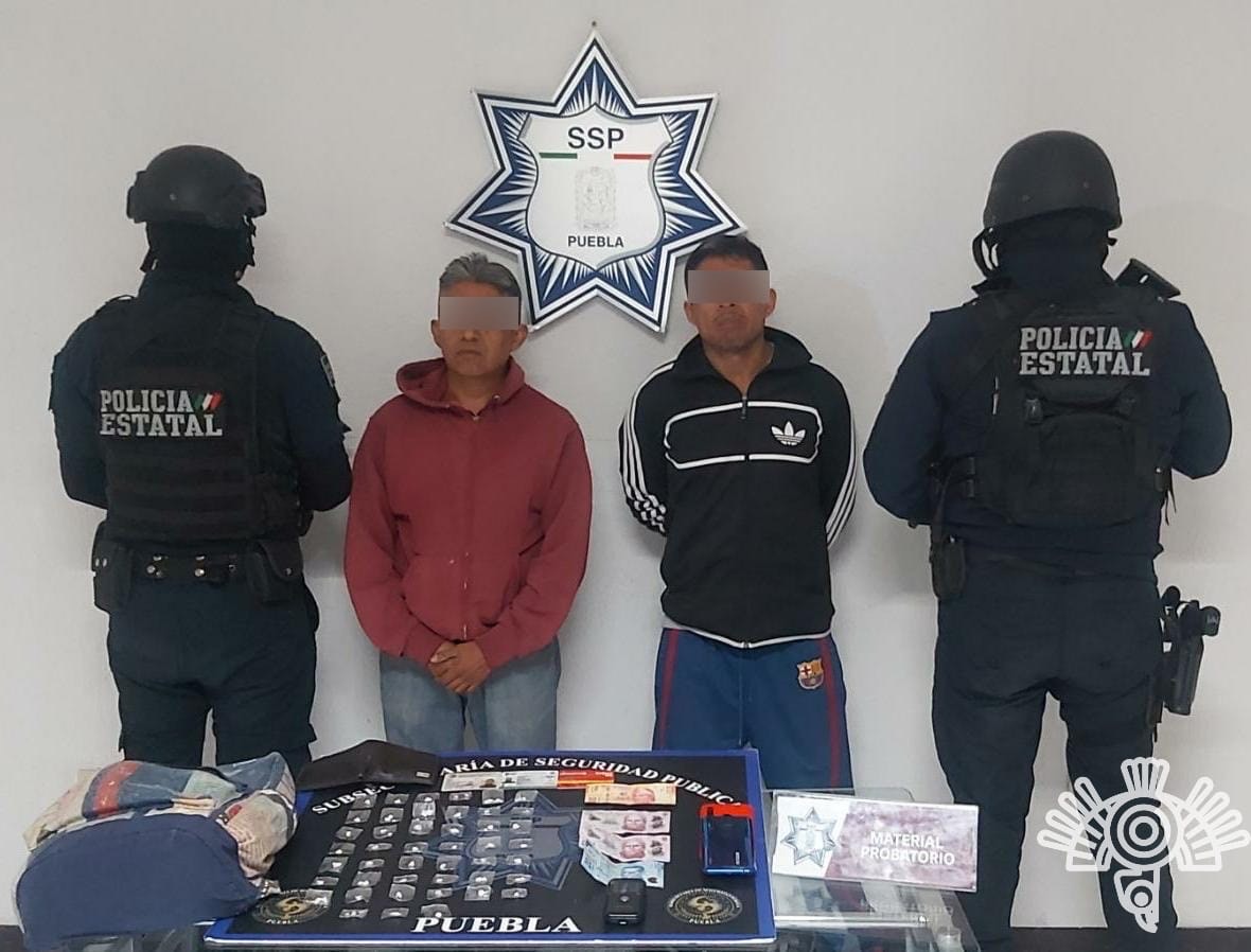 Policía Estatal detiene a presuntos narcomenudistas de la 46