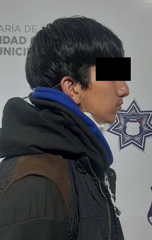 Detuvo Policía Municipal a hombre presuntamente dedicado al robo en inmediaciones de la autopista México-Puebla