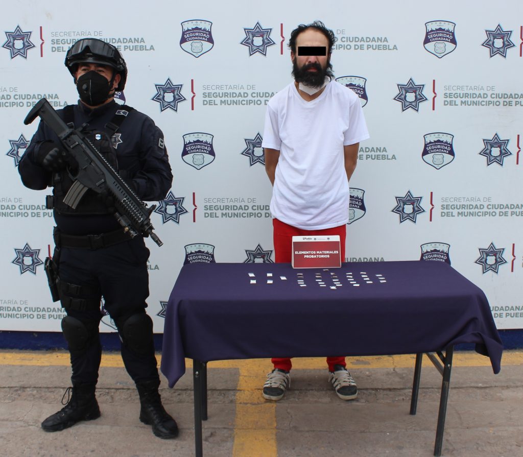  Detuvo Policía Municipal de Puebla a probable operador de”El chivo” y “La patrona”